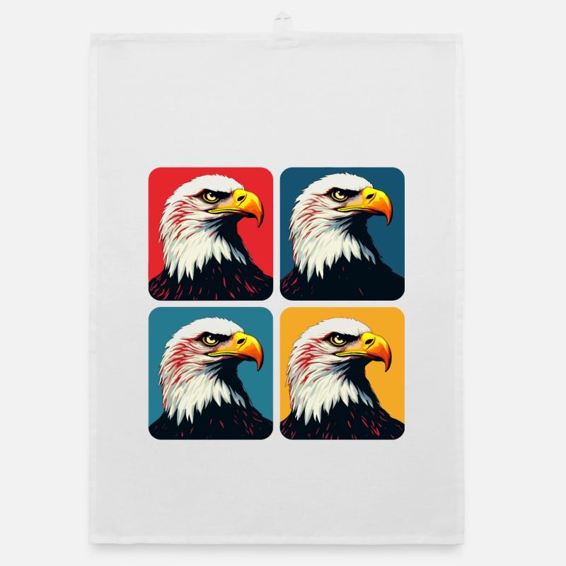 Weißkopfseeadler - Organic Geschirrtuch - Weiß