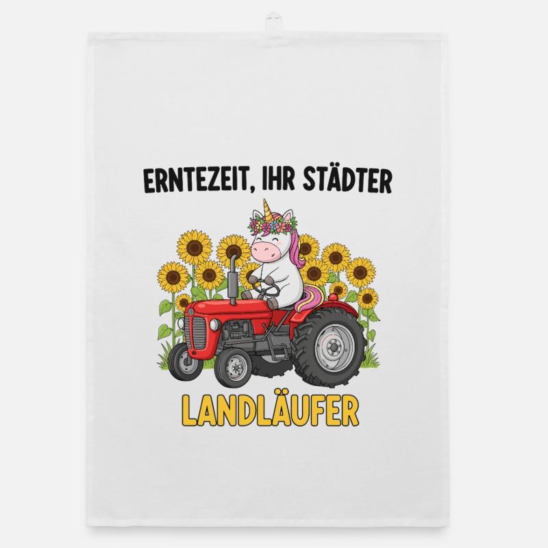Erntezeit Landläufer - Organic Geschirrtuch - Weiß