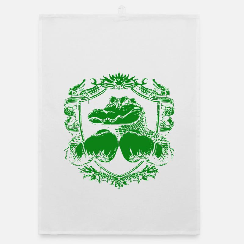 Crocodile Boxing Gloves Organic dish towel