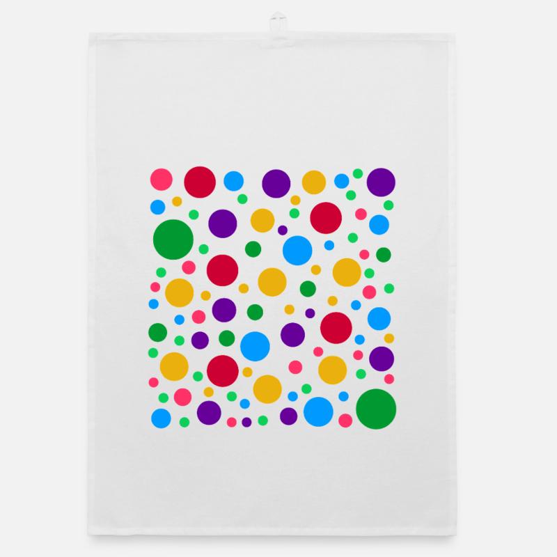 Buntes Polka Dot Muster – hell fleckig gepunktet Organic Geschirrtuch
