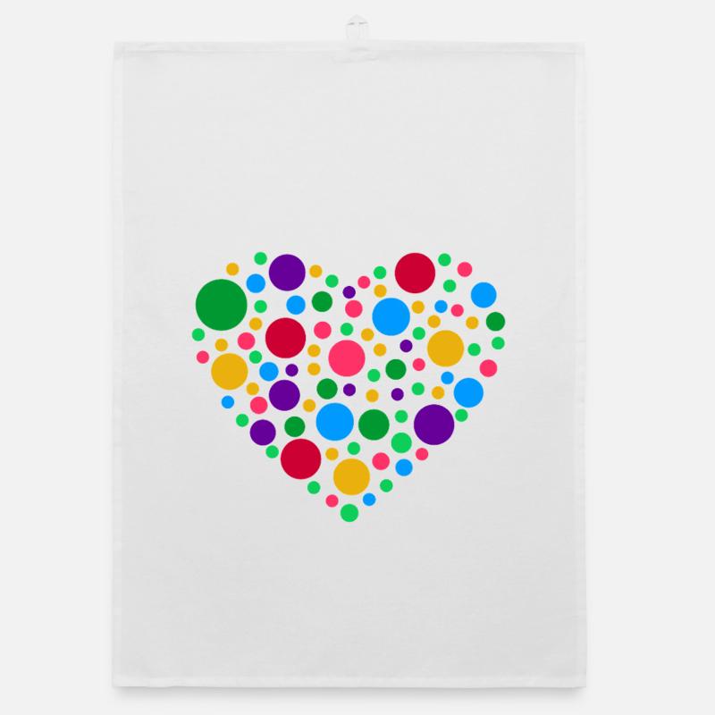 Spotty Heart Dots Tee Organic dish towel
