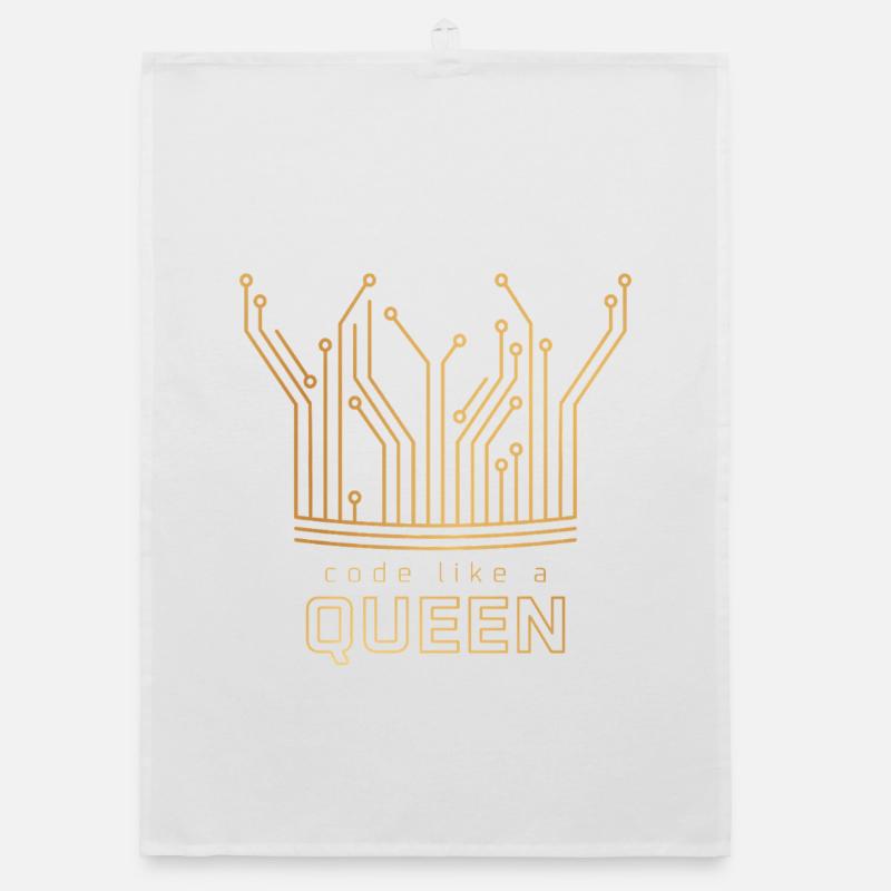 Code Like a Queen Organic Geschirrtuch