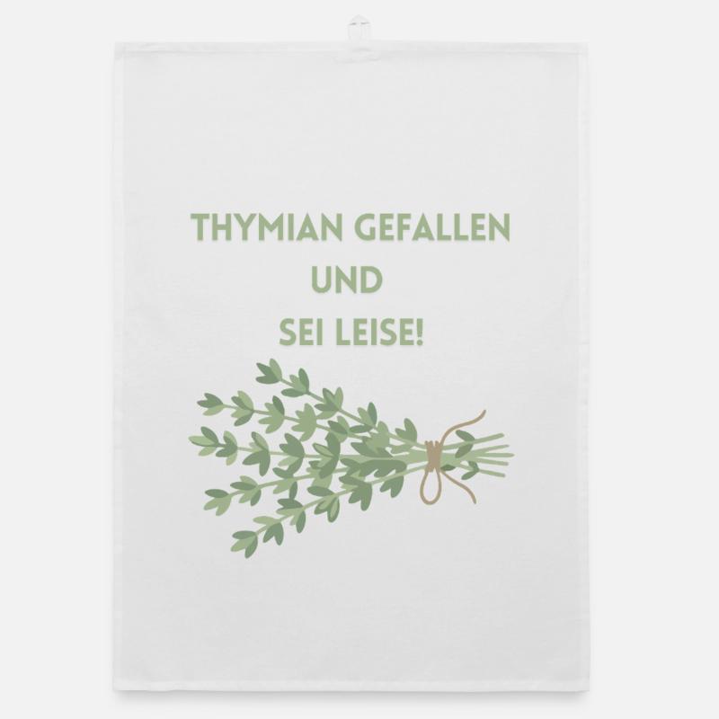 Thymian Gefallen und Sei Leise Organic Geschirrtuch