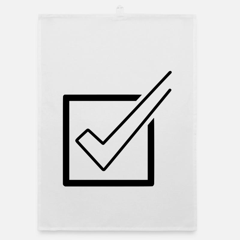 Liste de contrôle Boîte à cocher terminée Torchon bio