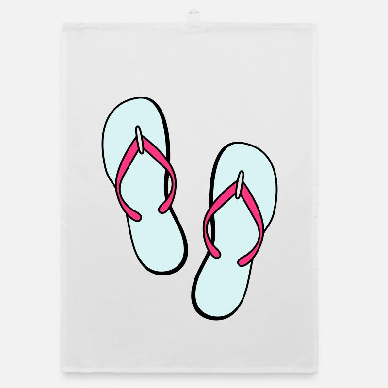 flip flops sommer beach strand party Organic Geschirrtuch