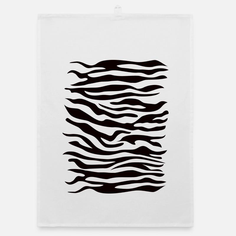 Zebra Muster schwarz Organic Geschirrtuch