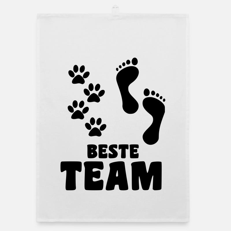 Zusammen mit Ihrem Hund sind Sie das beste Team * Organic Geschirrtuch