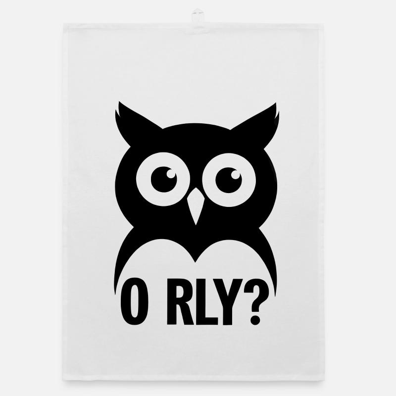 O RLY? Owl Organic dish towel