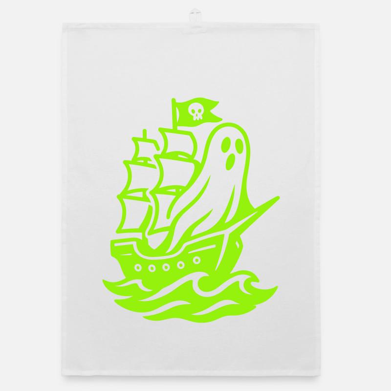 Ghostship Pop Art Organic dish towel