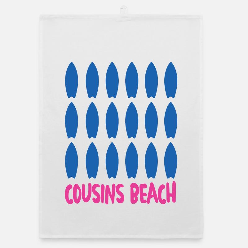 Cousins Beach – Surfboard Organic Geschirrtuch