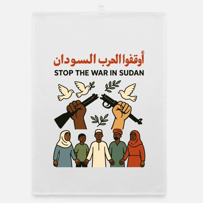 Peace for Sudan Organic dish towel