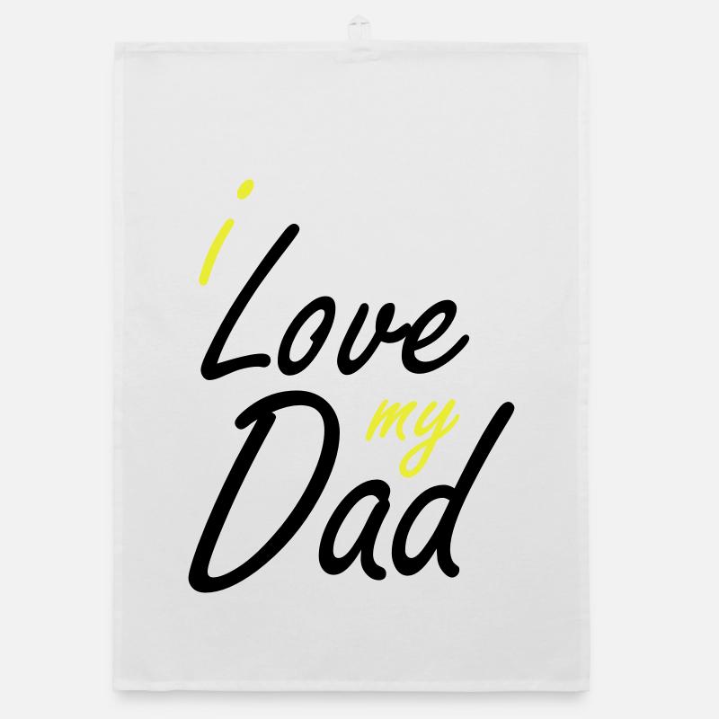 J’adore le lettrage à la main de mon père Torchon bio