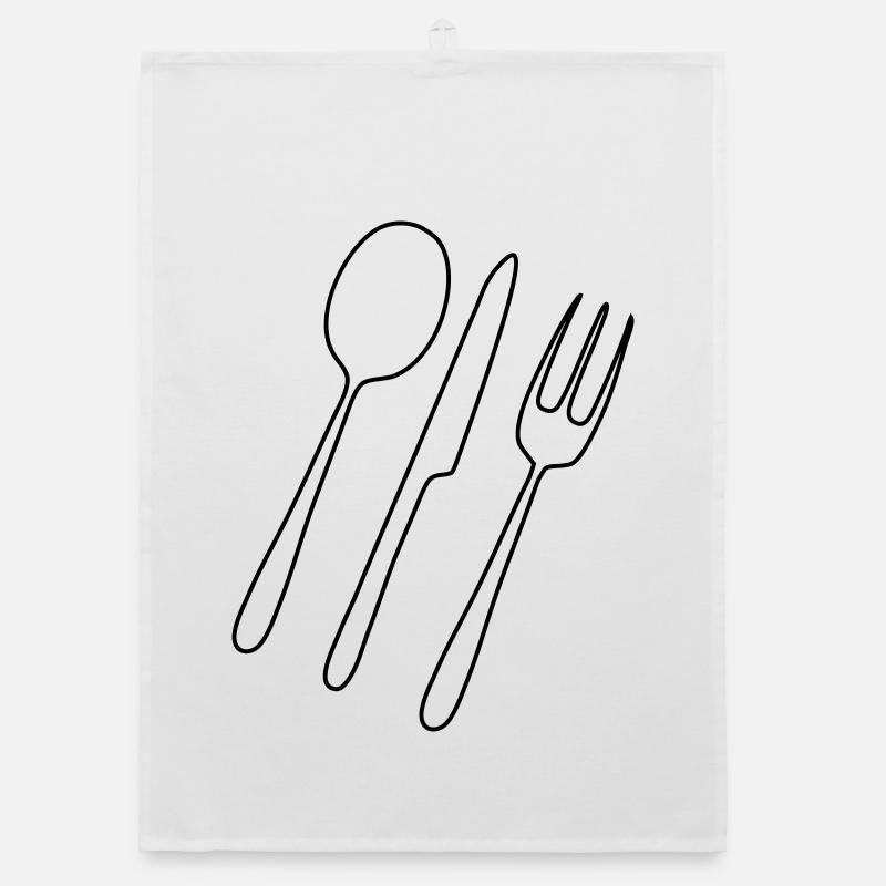 Besteck Gabel Löffel Organic Geschirrtuch