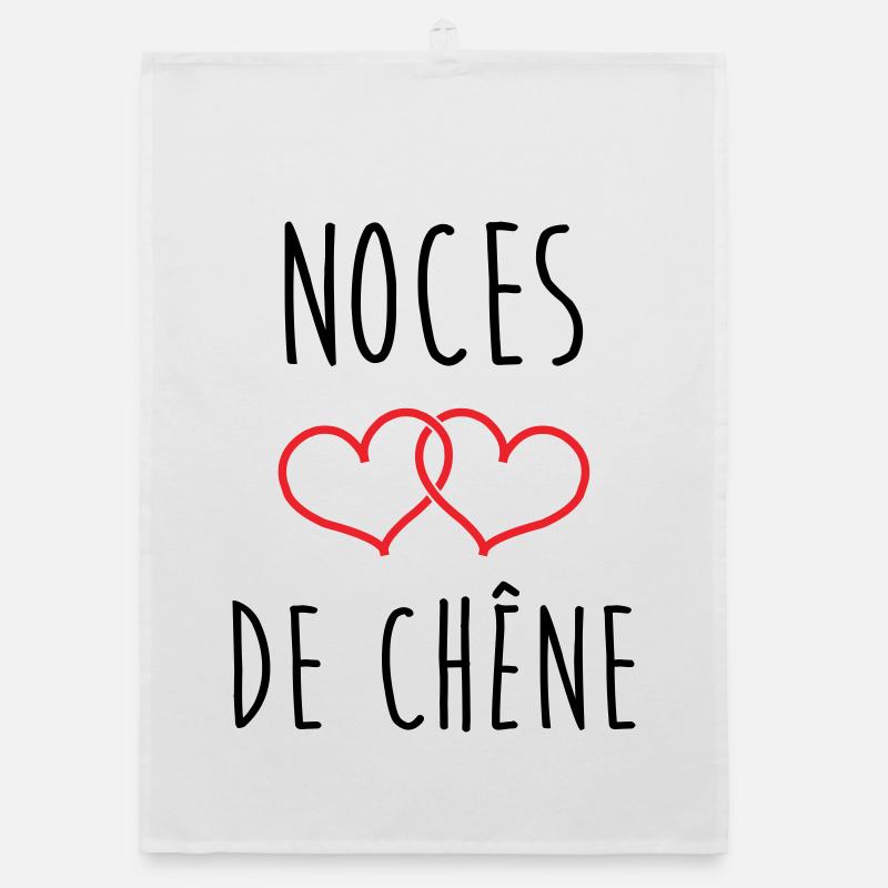 Eichenhochzeit 80 Jahre Organic Geschirrtuch