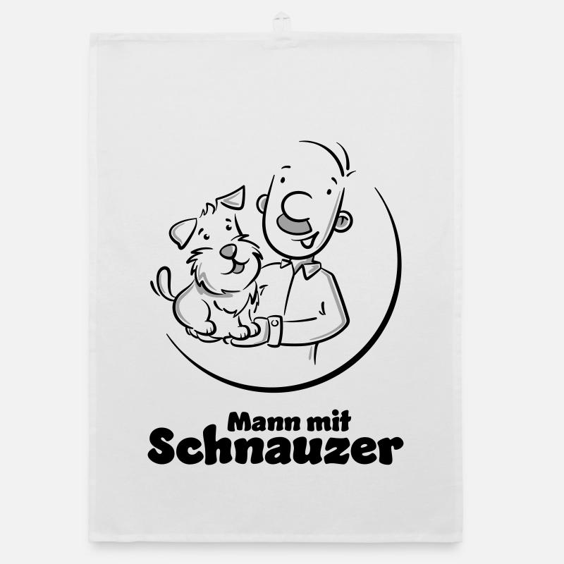 Mann mit Schnauzer (Oberlippenbart) Organic Geschirrtuch