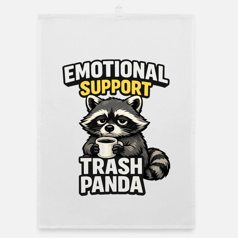Emotional Support Trash Panda Organic dish towel