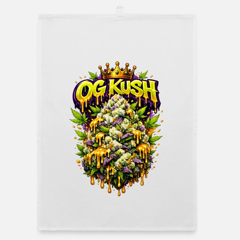 Gravure originale de Graffiti Kush Bud Art Torchon bio