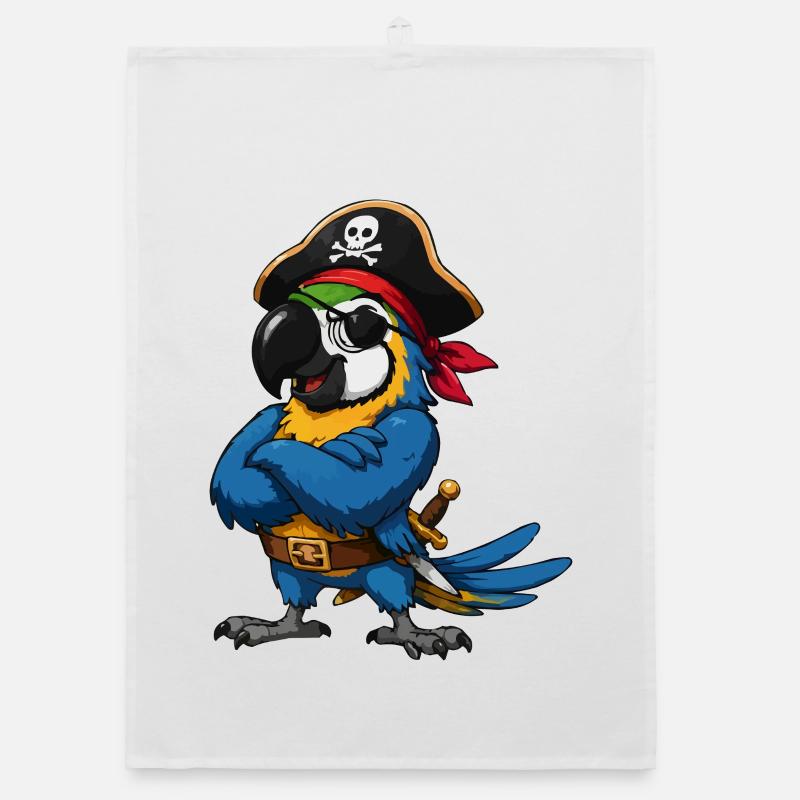 Oiseau pirate avec cache-œil Torchon bio