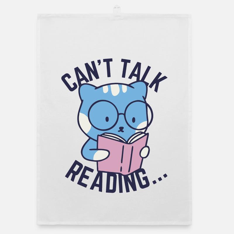 Can't Talk, Reading... Organic dish towel