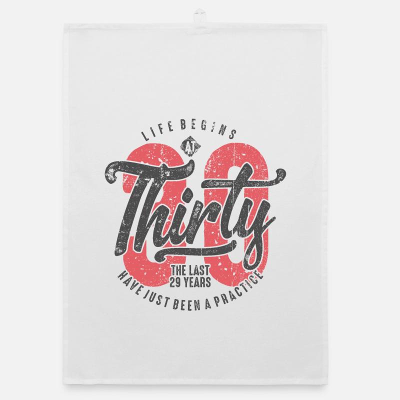 Das Leben beginnt bei Thirty Tee Organic Geschirrtuch