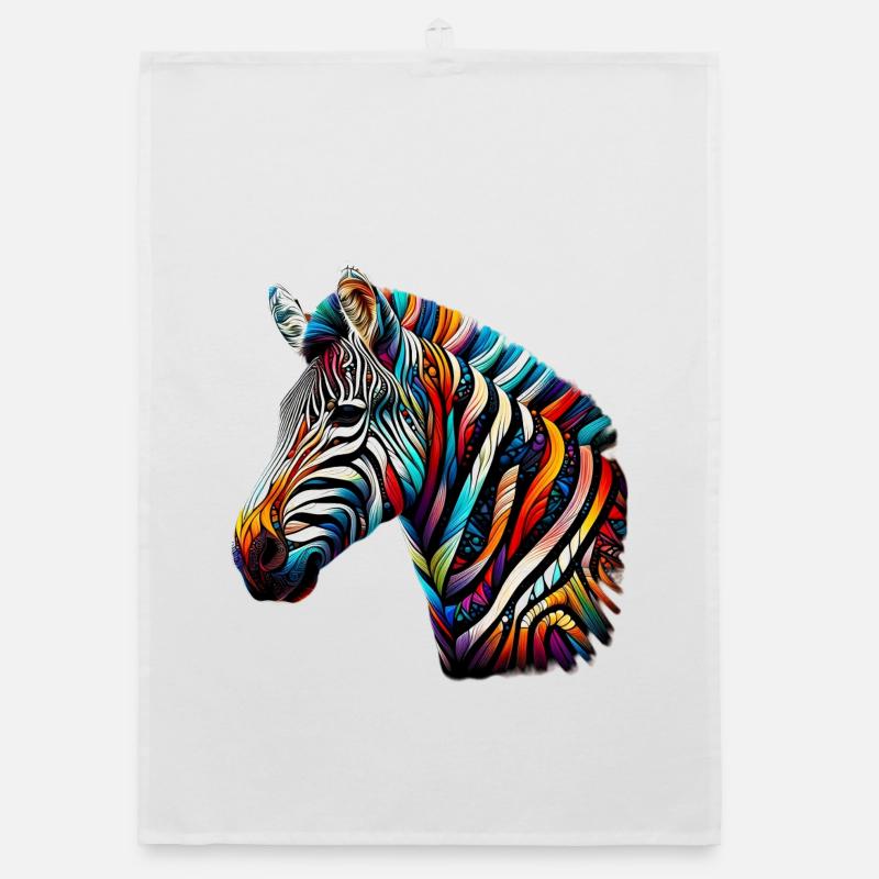 Zebra - Organic Geschirrtuch - Weiß