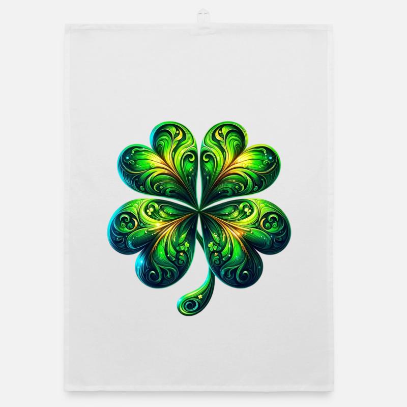 Four-leaf clover Organic dish towel