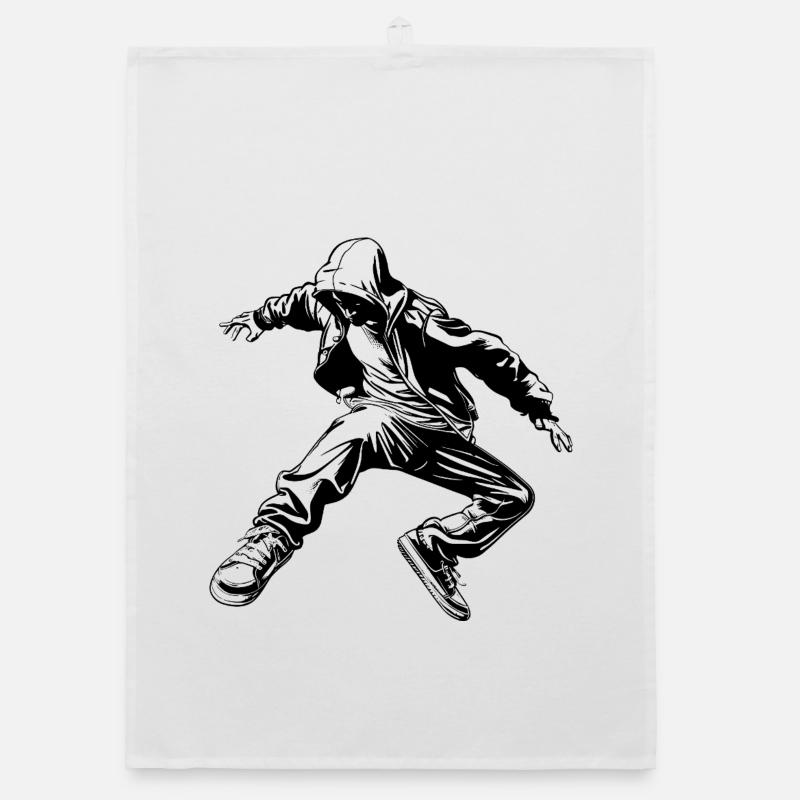 B-Boy Drawing Organic dish towel