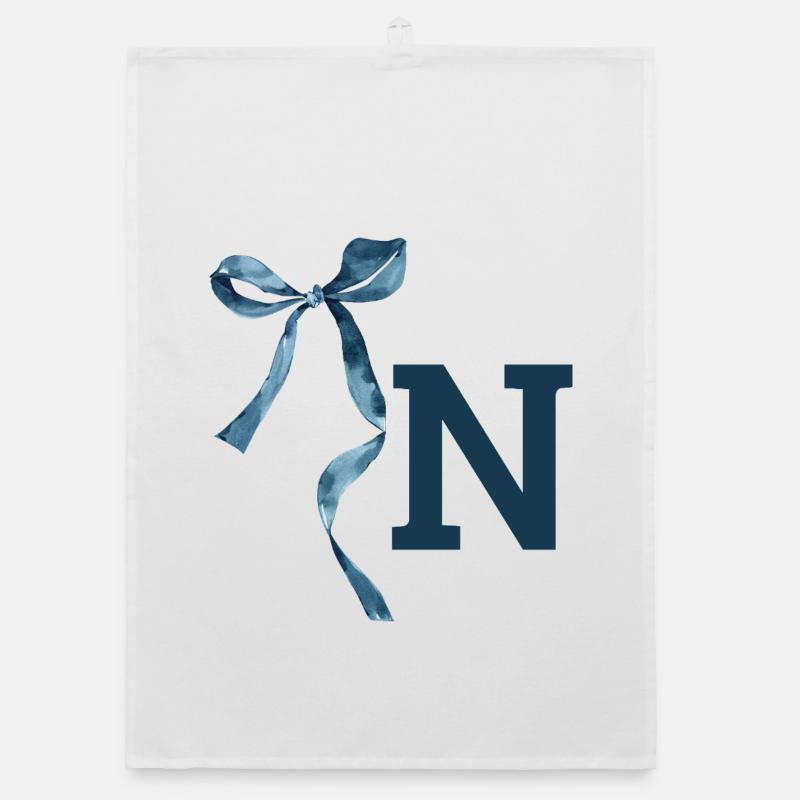 Monogramm n Geschenkidee Organic Geschirrtuch