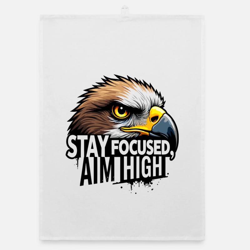 Conception de motivation Eagle Focus Torchon bio