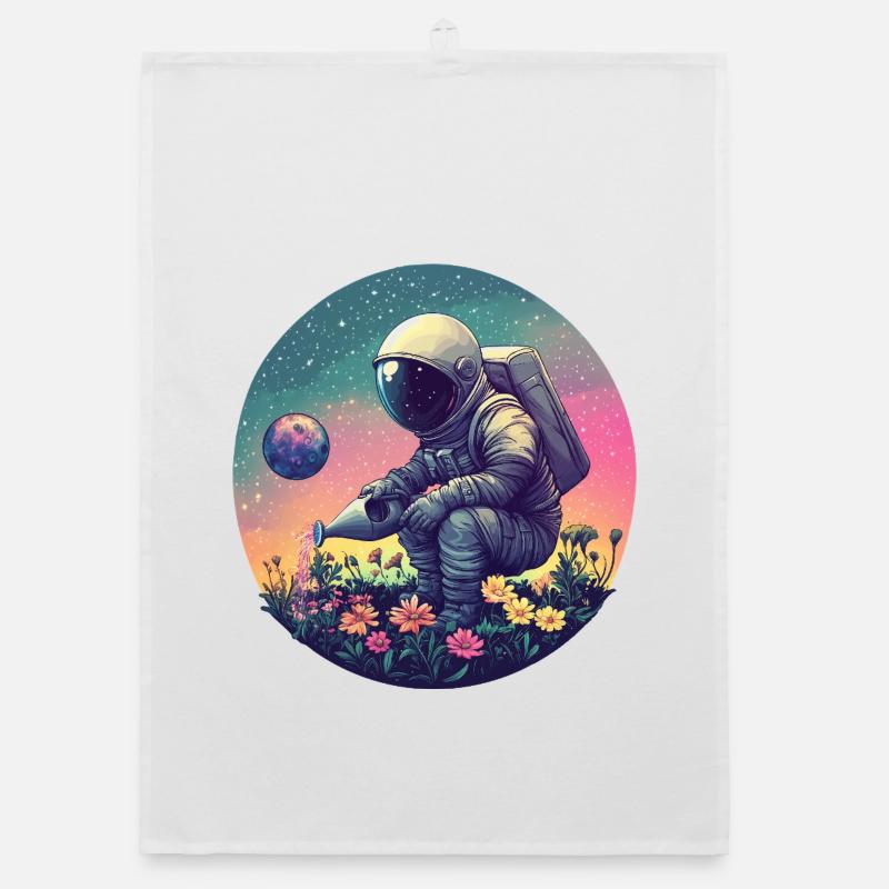 Astronaute de Space Blossoms Torchon bio