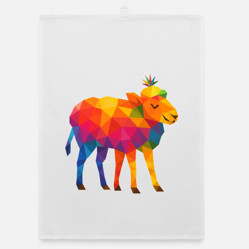 Rainbow Ship with 5 legs Organic dish towel