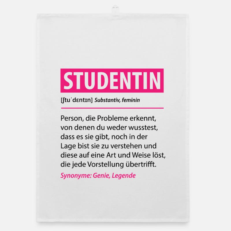Studentin Lustige Definition Spruch Geschenk Organic Geschirrtuch