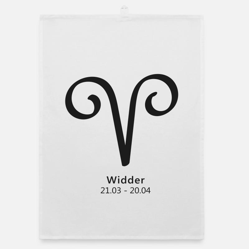 Widder Aries Symbol Sternzeichen Organic Geschirrtuch