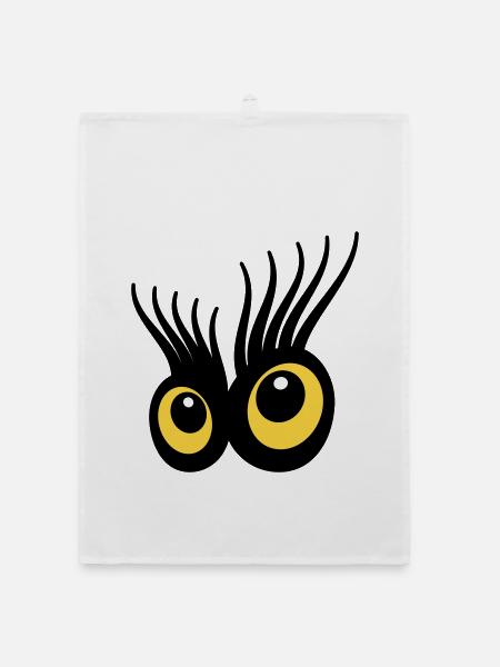 Augen - Organic Geschirrtuch - Weiß - Vorne