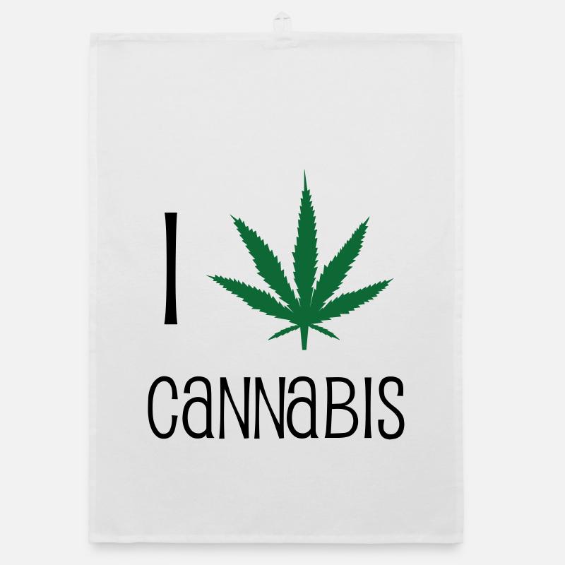 J'aime le cannabis Torchon bio