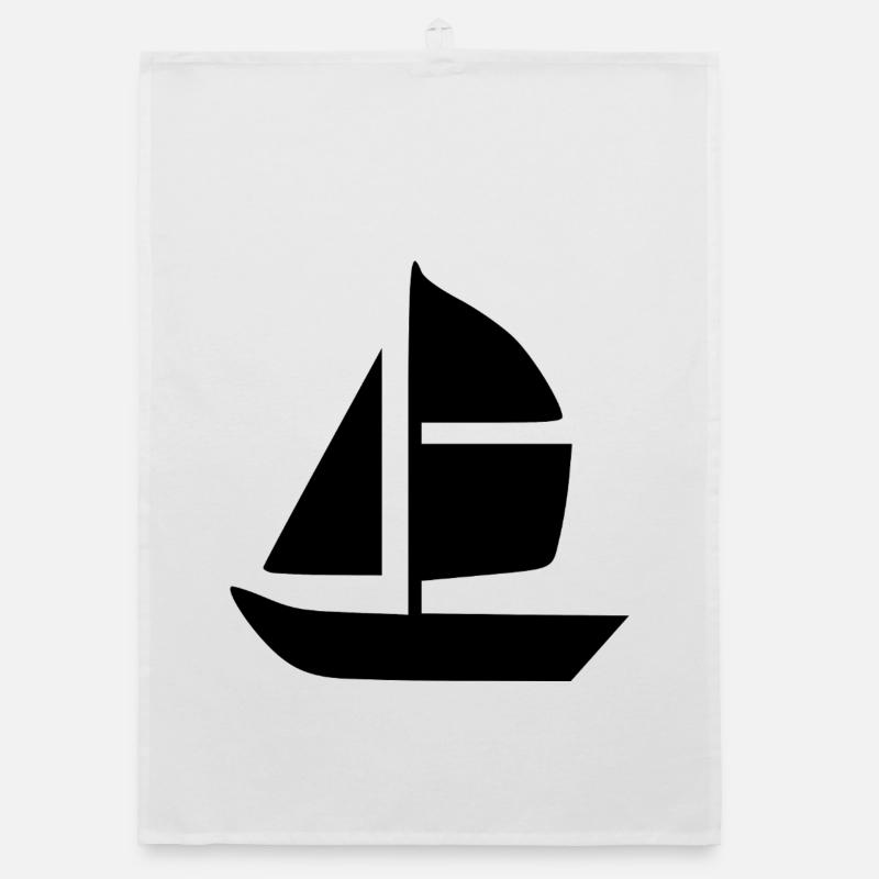 Segelboot Segelschiff segeln Geschenk Organic Geschirrtuch