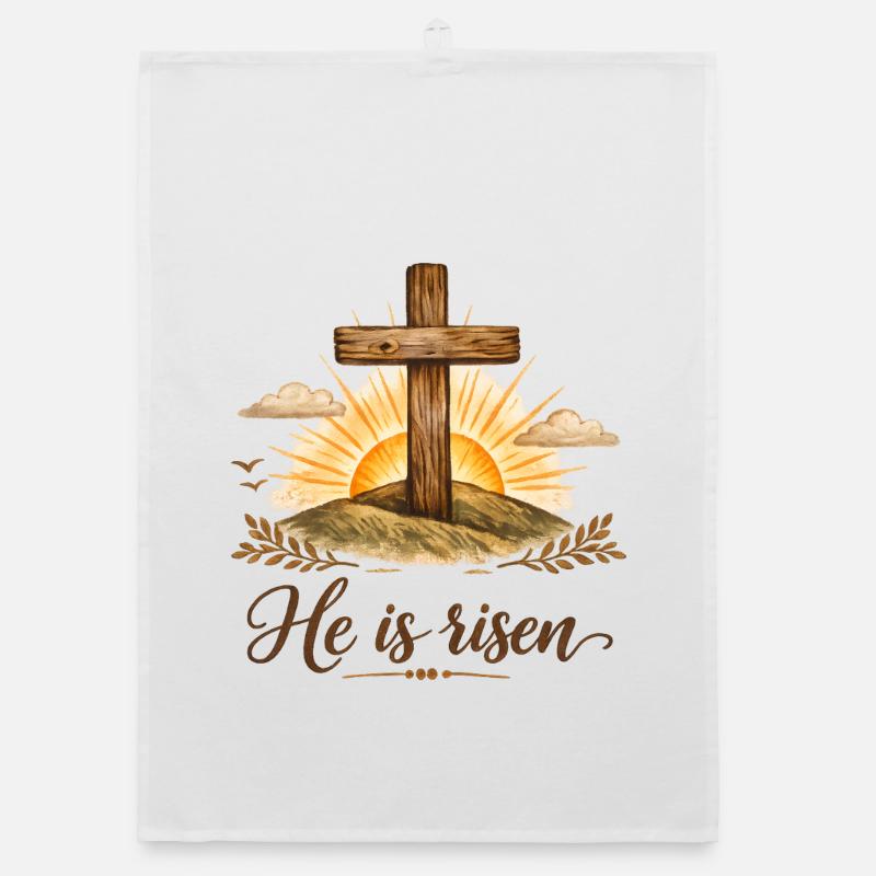 he is risen Organic dish towel