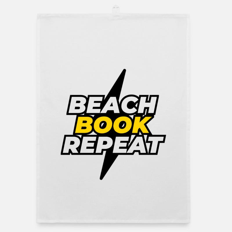 Beach Book Repeat Organic dish towel