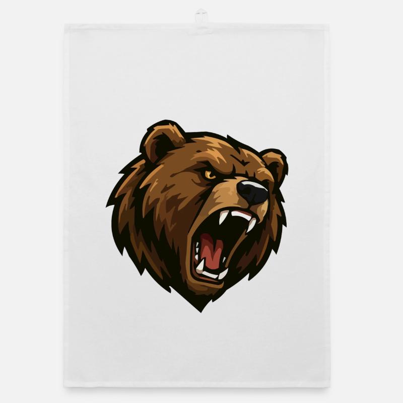 Dessin animé de l’ours brun Torchon bio
