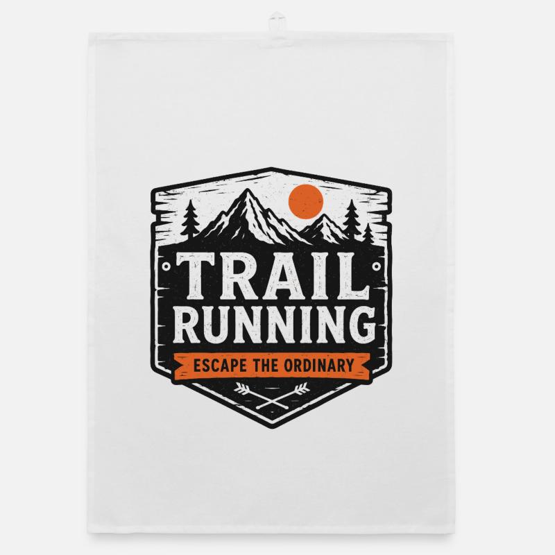 Trailrunning: Escape the Ordinary Patch Organic Geschirrtuch