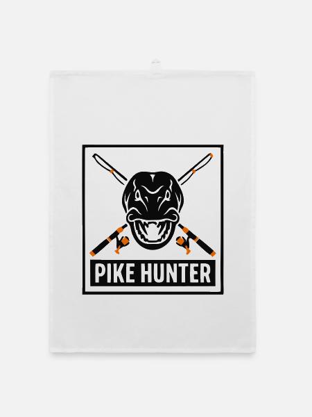 Logo des armoiries de Pike Jaeger - Torchon bio - blanc - Devant
