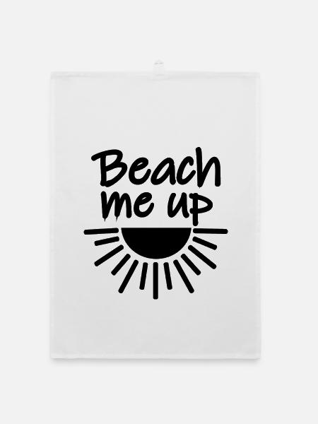 Beach Me Up Summer Beach Sunset - Organic Geschirrtuch - Weiß