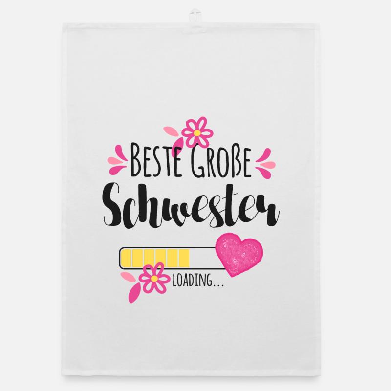 Beste Große Schwester Loading Organic Geschirrtuch
