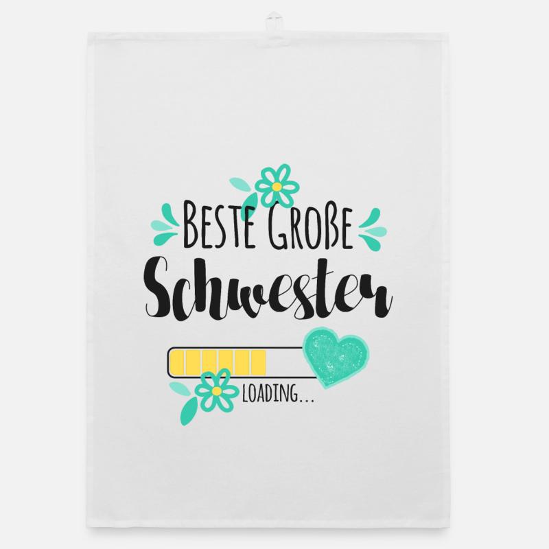 Beste Große Schwester Loading Organic Geschirrtuch