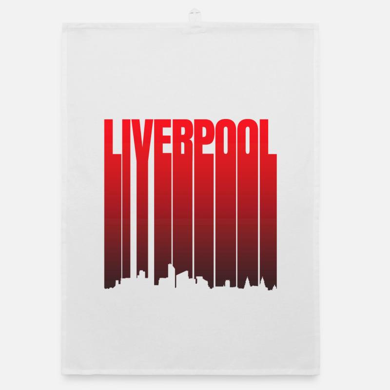 Liverpool Skyline Gradient Organic dish towel