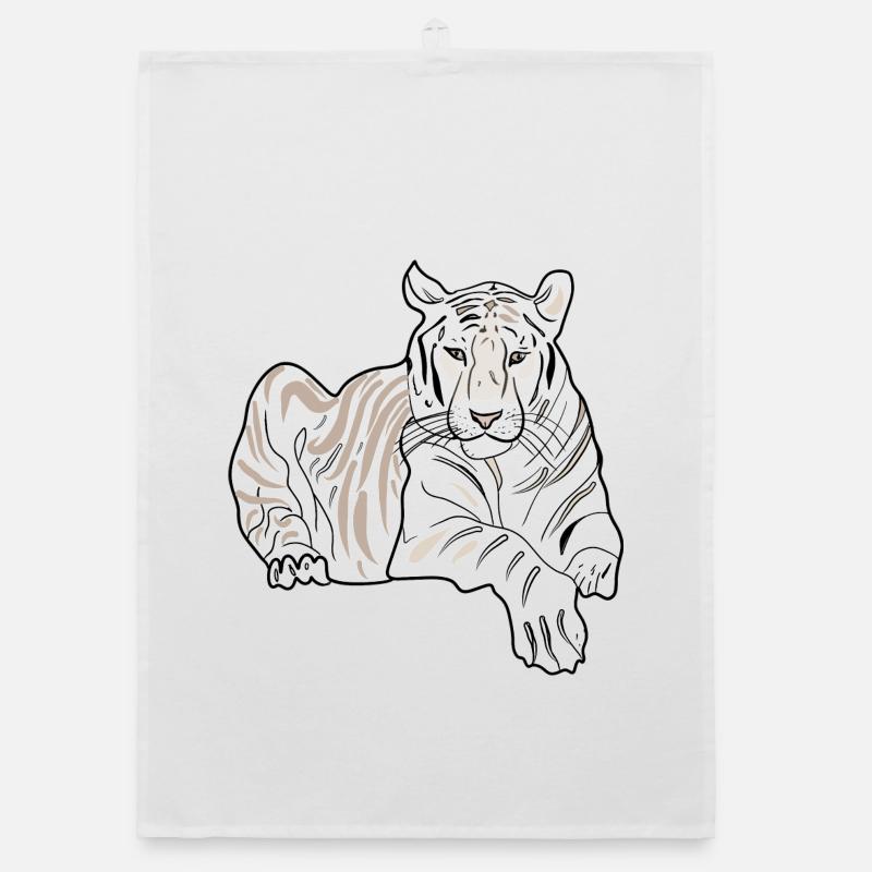 LIEGENDER TIGER Organic Geschirrtuch
