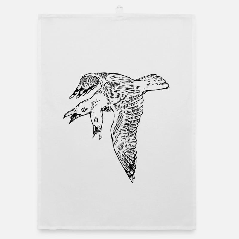 Mouette bicéphale Torchon bio