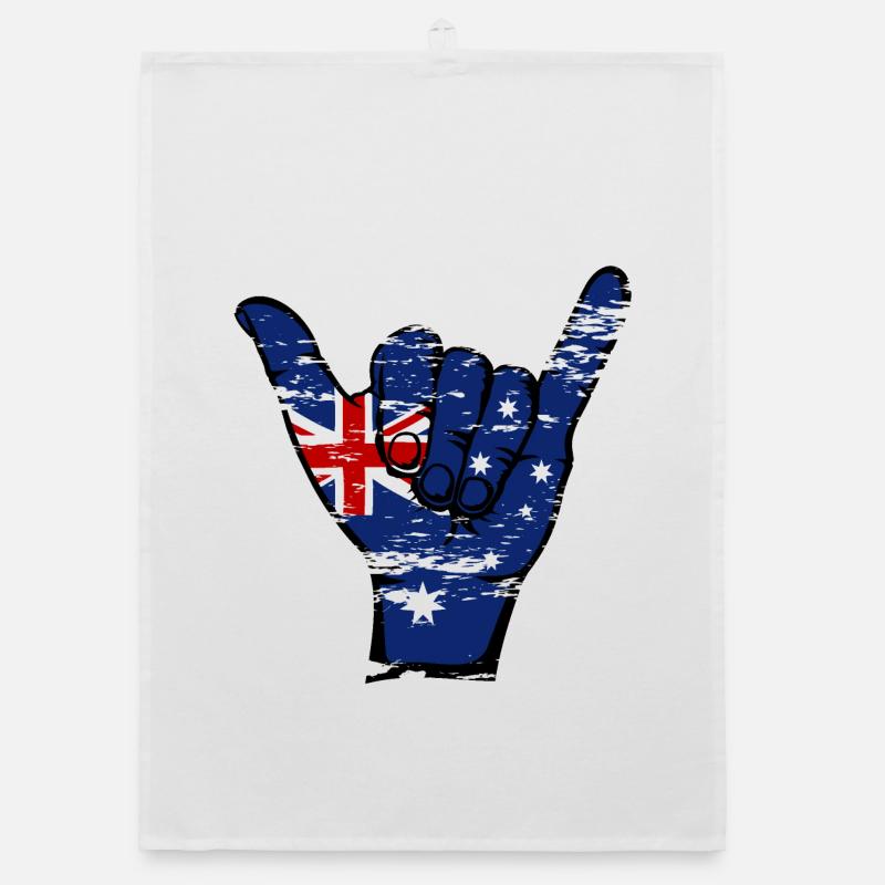 Drapeau de l’Australie Symbole de surf utilisé Torchon bio