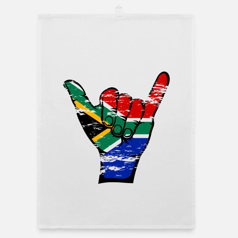 Drapeau de l’Afrique du Sud Symbole de surf utilisé Torchon bio