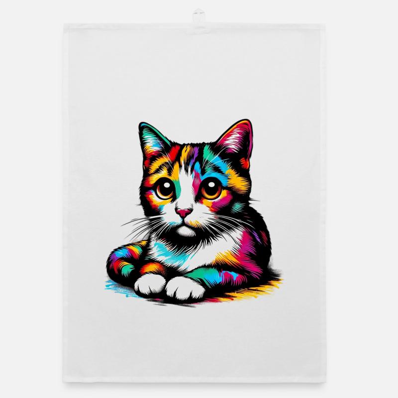 Cat Organic dish towel